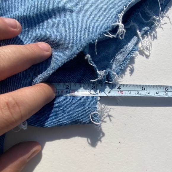 BDG Skort denim button front distressed raw hem womens 28 urban outfitters - Picture 9 of 10